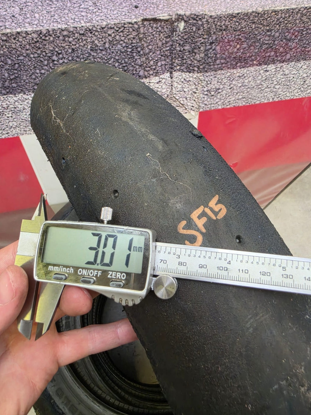 Pirelli Diablo Superbike SC1 125/70-17 Used BSB Scrub Motorcycle Tyre - SF15