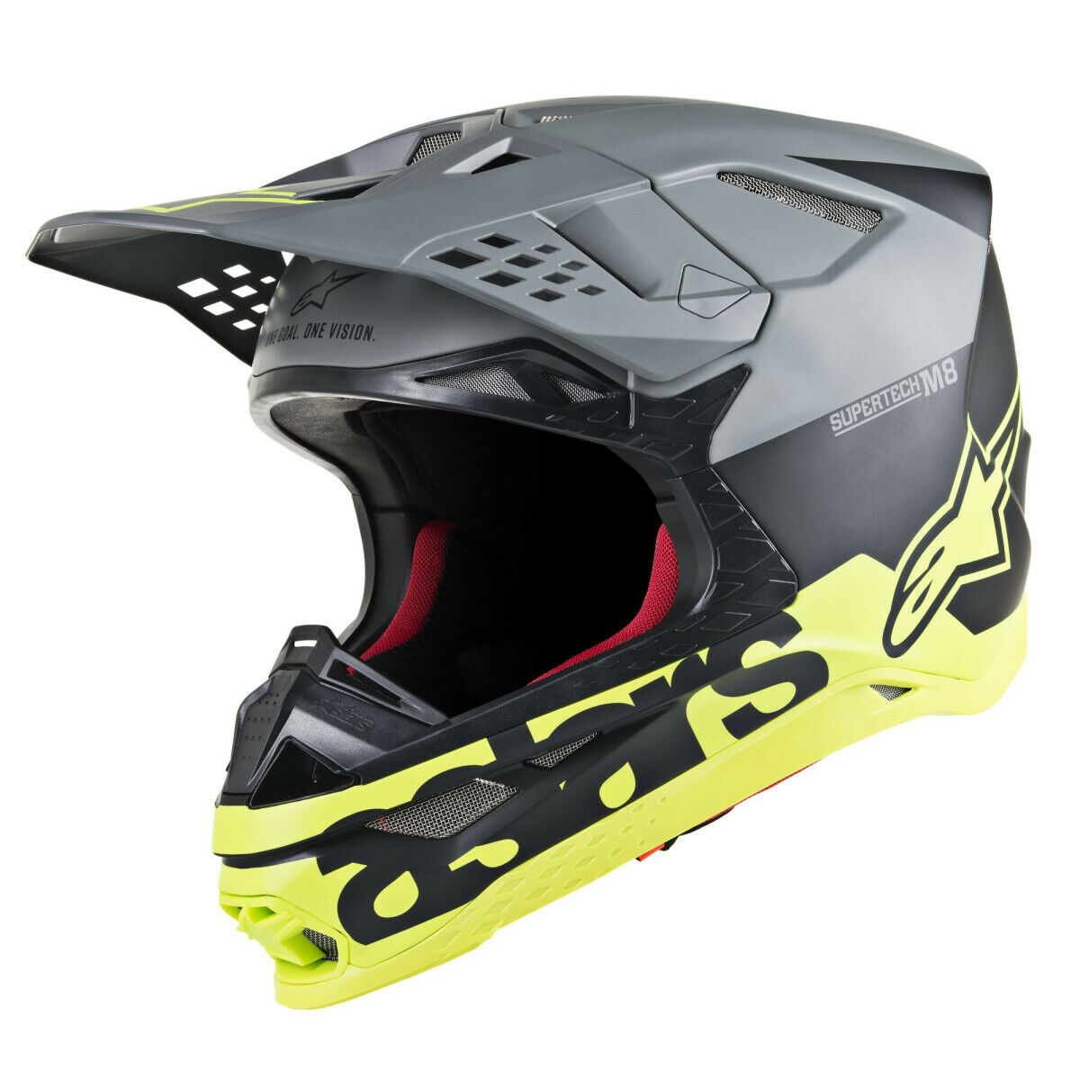 Alpinestars Supertech S-M8 Radium Black Grey Yellow Motocross MX Off Road Helmet