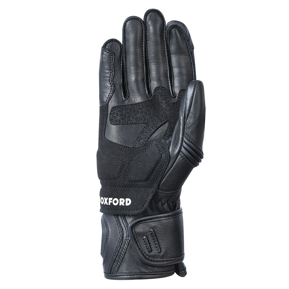 Oxford RP-5 2.0 Mens Leather Sports Motorcycle Motorbike Glove Stealth Black