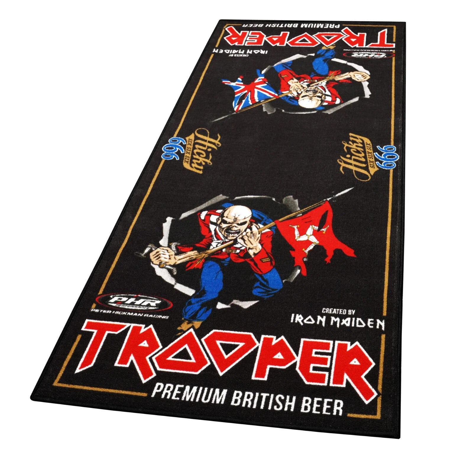Bike Tek Iron Maiden Hicky Trooper Motorbike Workshop XL Garage Mat 240x100cm