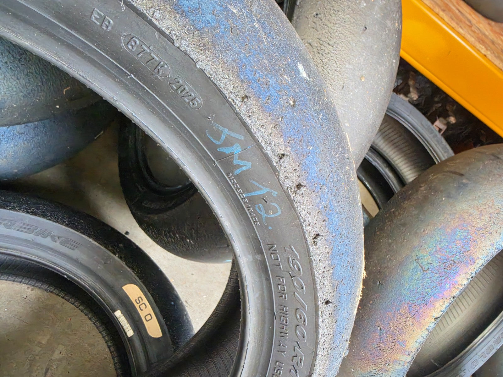 Pirelli Diablo Superbike SC0 190/60-17 Used BSB Scrub Motorcycle Tyre - SR18