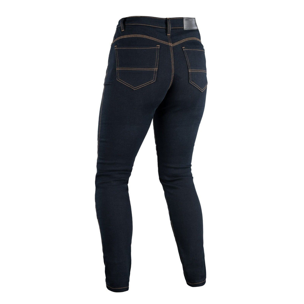 Oxford Super Stretch CE AA Motorcycle Motorbike Slim Womans Jeans Indigo Blue