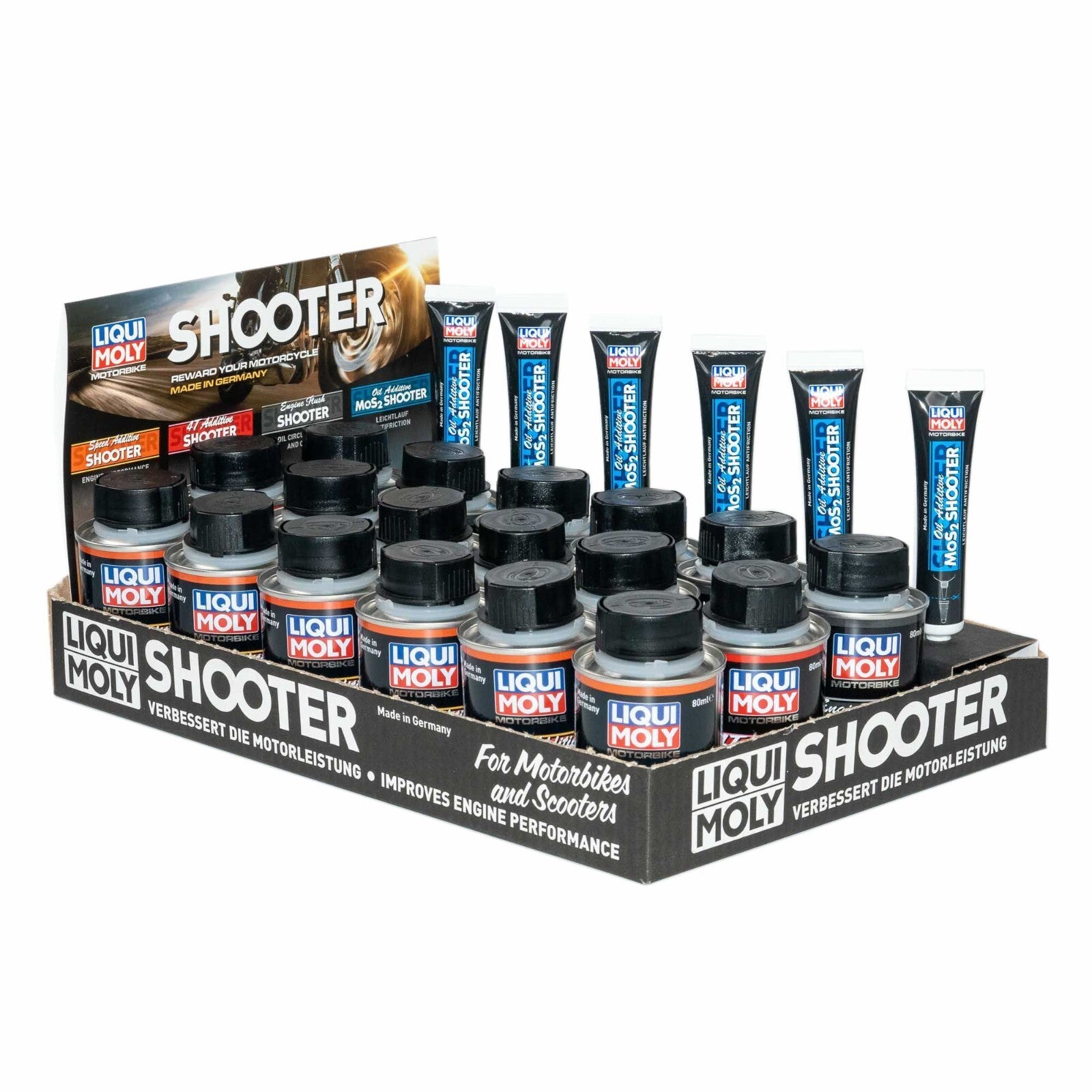 Liqui Moly Mixed Additive Shooter Pack Speed, 4T Cleaner ,Engine Flush, MOS2