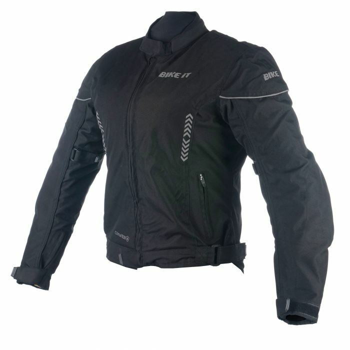 BikeIt Insignia Textile Ladies Waterproof CEAA Motorcycle Motorbike Jacket Black