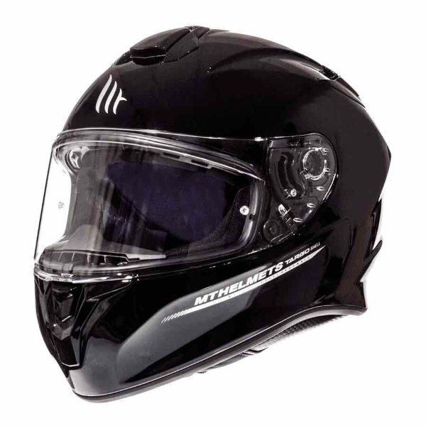 MT Targo Full Face Motorcycle Motorbike Helmet Solid A1 Gloss Black - XS