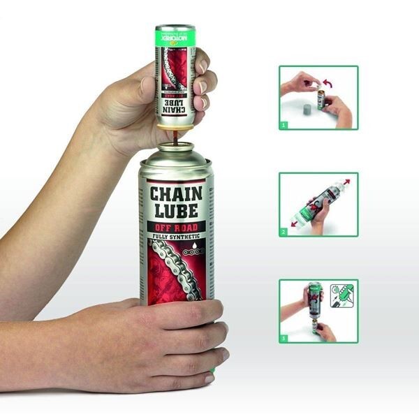 Motorex Strong White Motorcycle Motorbike Refillable Travel Chain Lube 56ml
