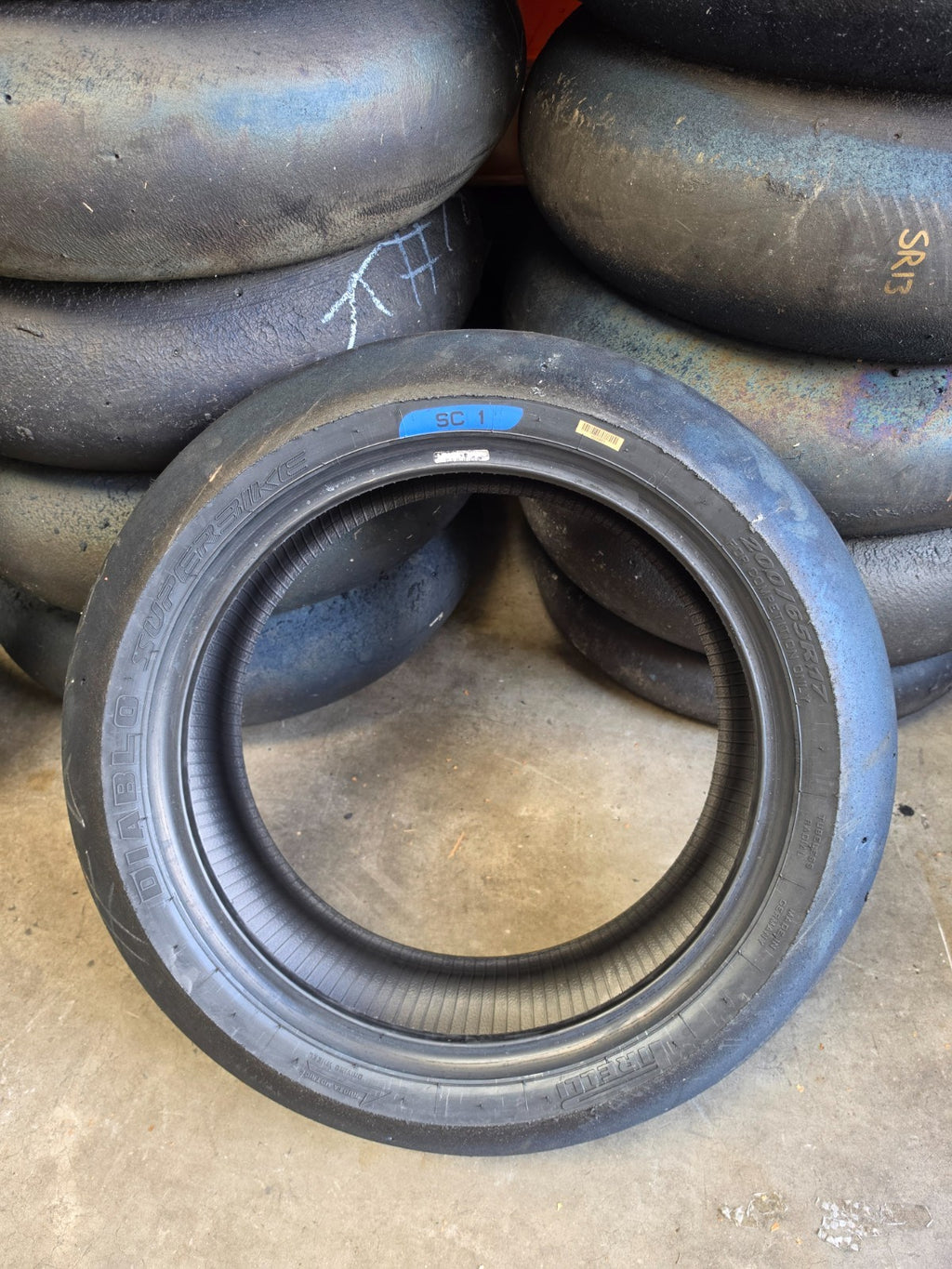 Pirelli Diablo Superbike SC1 200/60-17 Used BSB Scrub Motorcycle Tyre - RS4