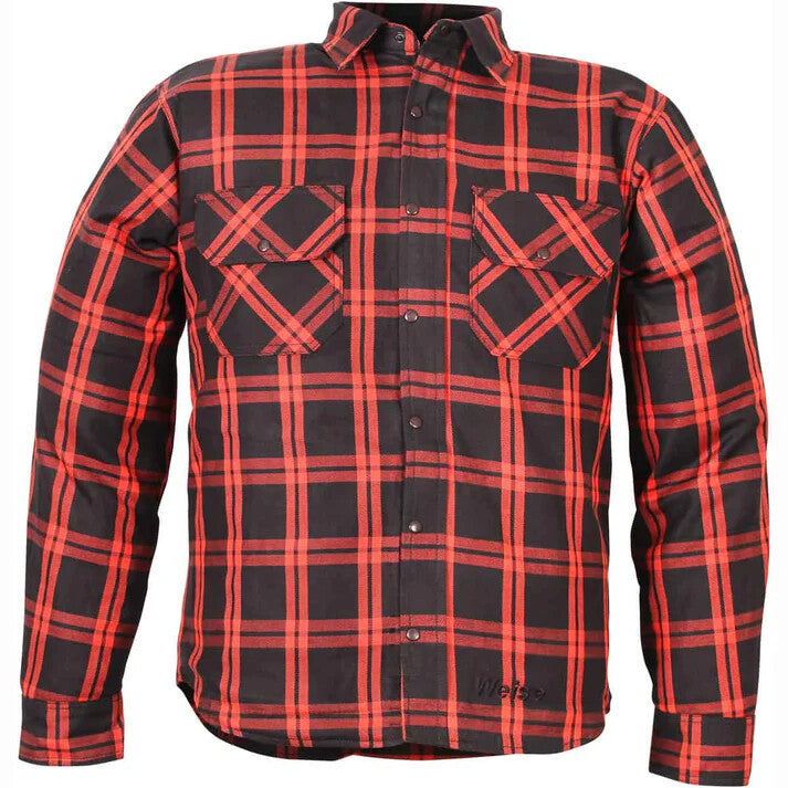 Duchinni Redwood Kids CE Armoured Motorcycle Motorbike Textile Shirt Red Check