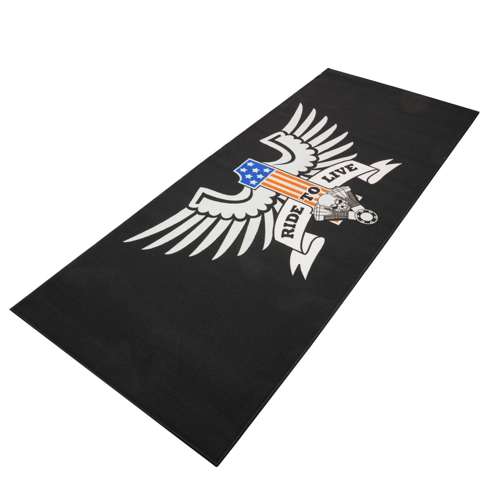BikeTek XL Custom 'Ride to Live' Motorcycle Garage Mat /Workshop Mat (250x100cm)