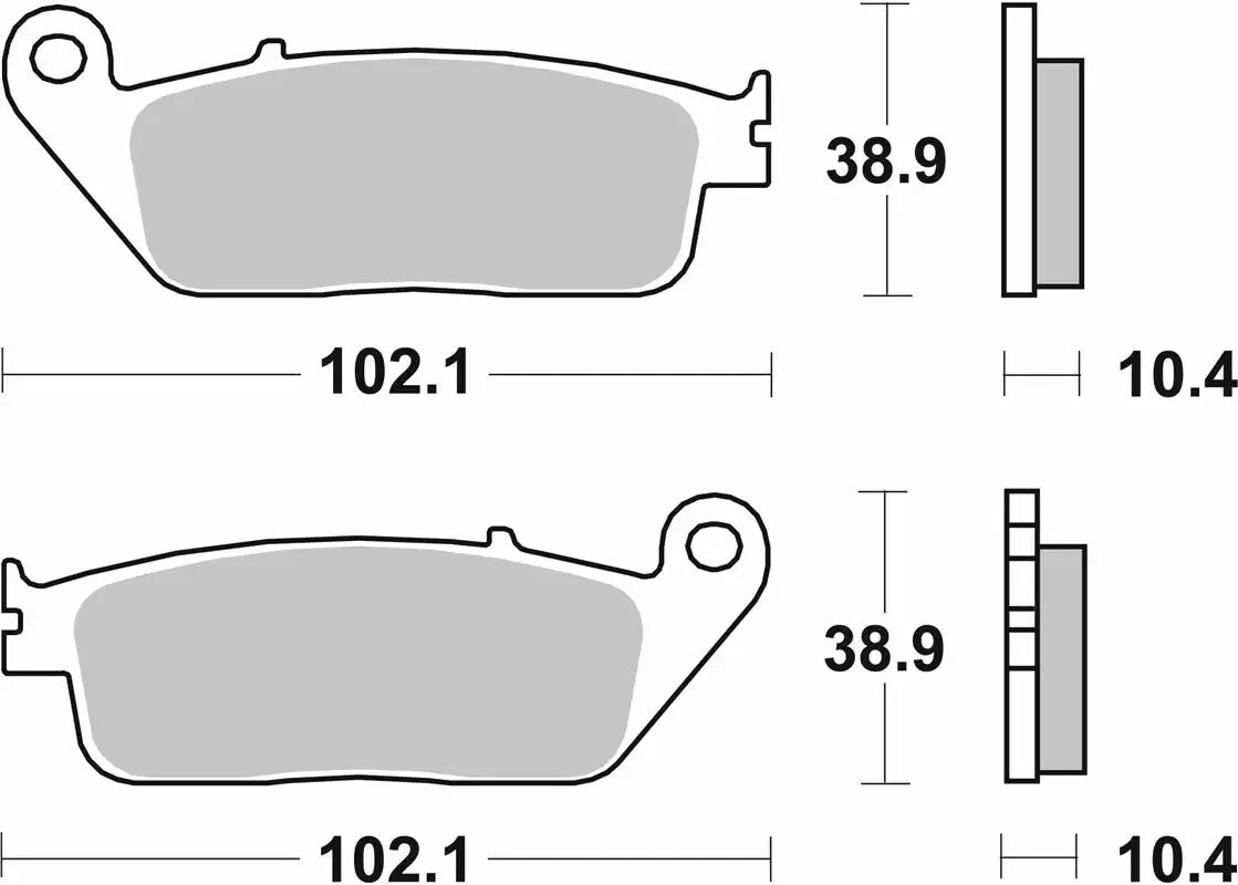 SBS 654HF Front Ceramic Brake Pads for Honda & Yamaha Models