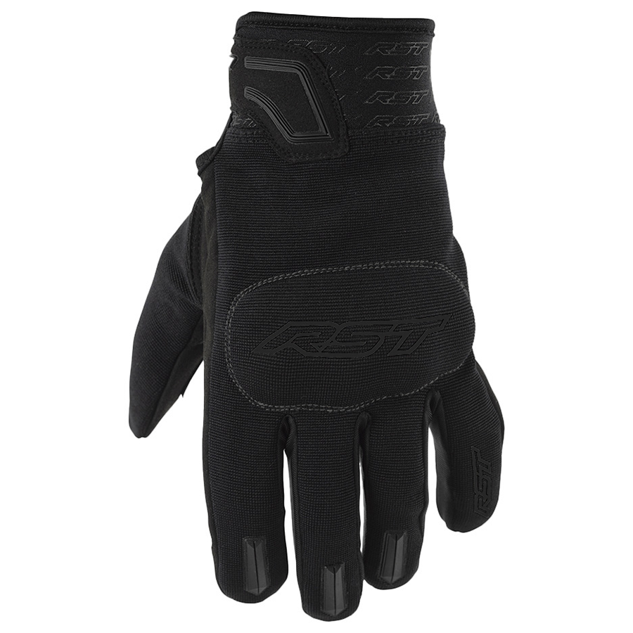 RST Rider CE Motorcycle Motorbike Short Lightweight Textile Gloves - Black Black