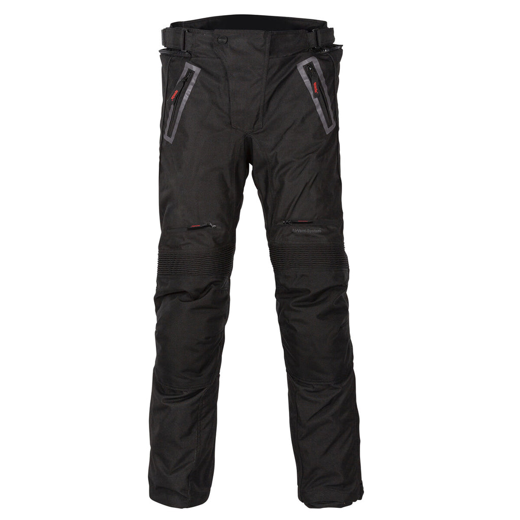 Spada Tucson CEAA Waterproof 4 Piece Armoured Motorcycle Motorbike Pants - Black