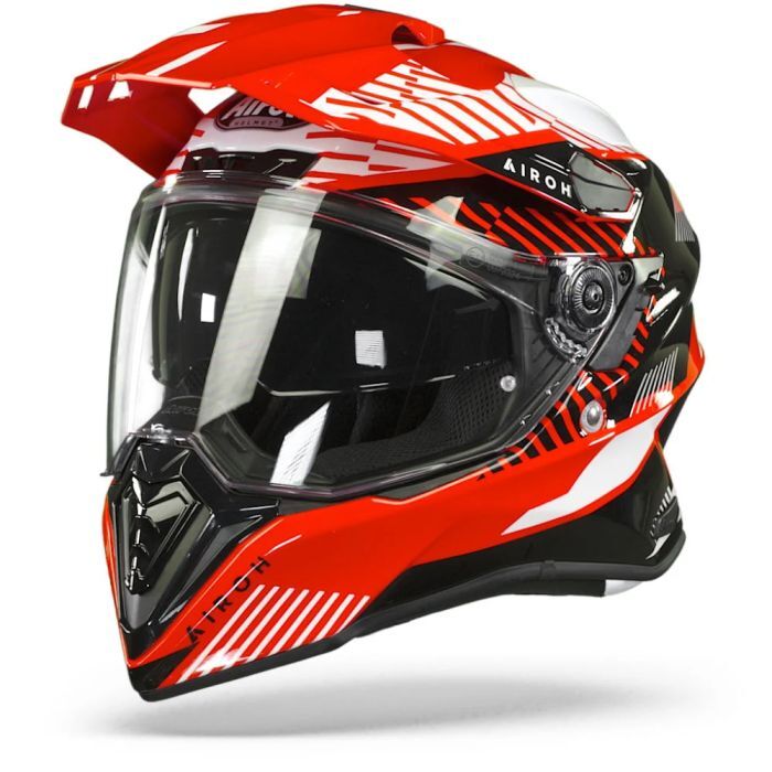 Airoh Commander Adventure ACU Gold Motorcycle Motorbike Helmet Boost Gloss Red