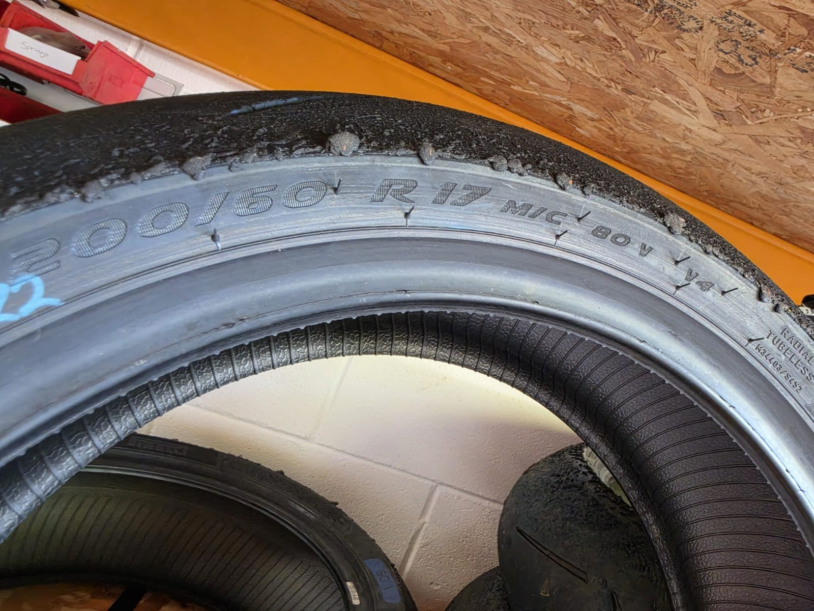 Pirelli Diablo Supercorsa Rear SC1 200/60-17 V4 Part worn scub motorcycle tyre