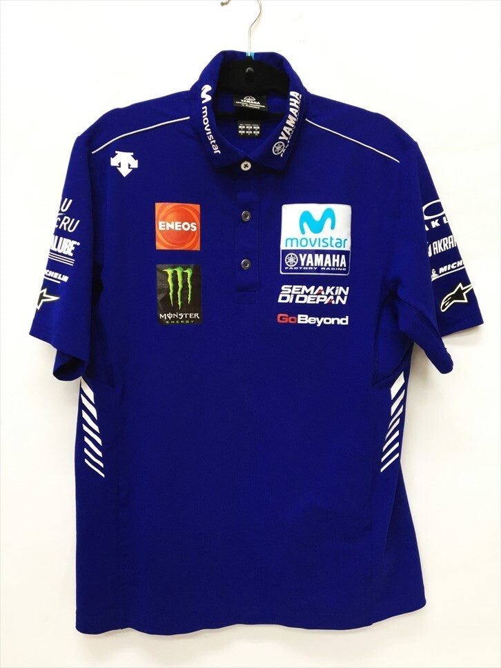Yamaha Racing 2018 Auth Polo Men's Blue - Polo Shirt  B18-GP110-E0-1L