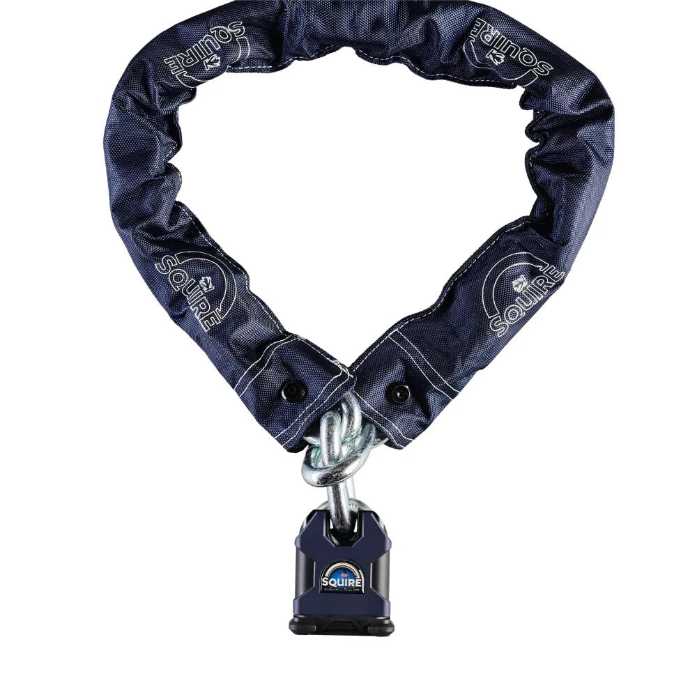 Motorcycle Squire Juggernaut XL 14mm Chain SS65CS Padlock Inc Sold Secure - Gold