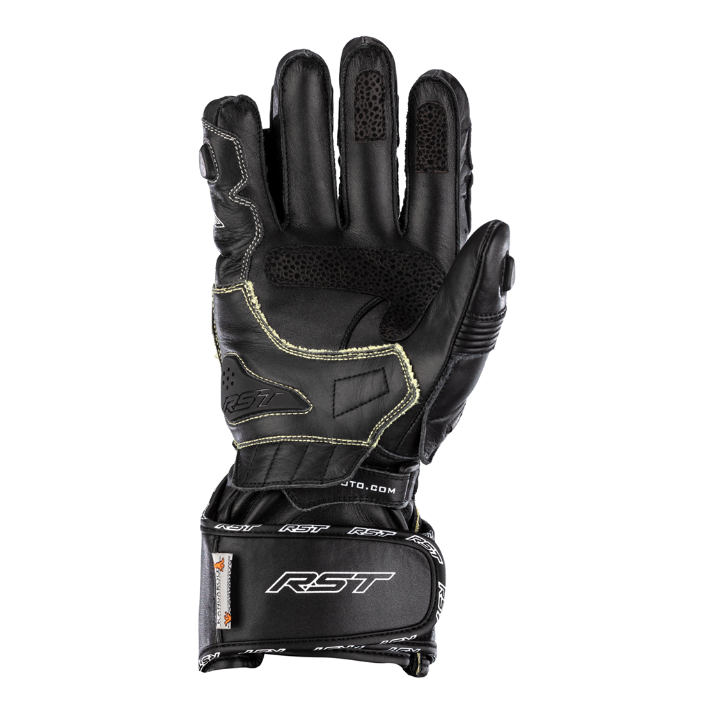 RST Tractech Evo 4 Leather CE Sports Motorcycle Motorbike Gloves - Black