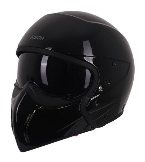 Airoh J110 Convertible ECE22.06 Motorcycle Motorbike Helmet Black Glitter Gloss