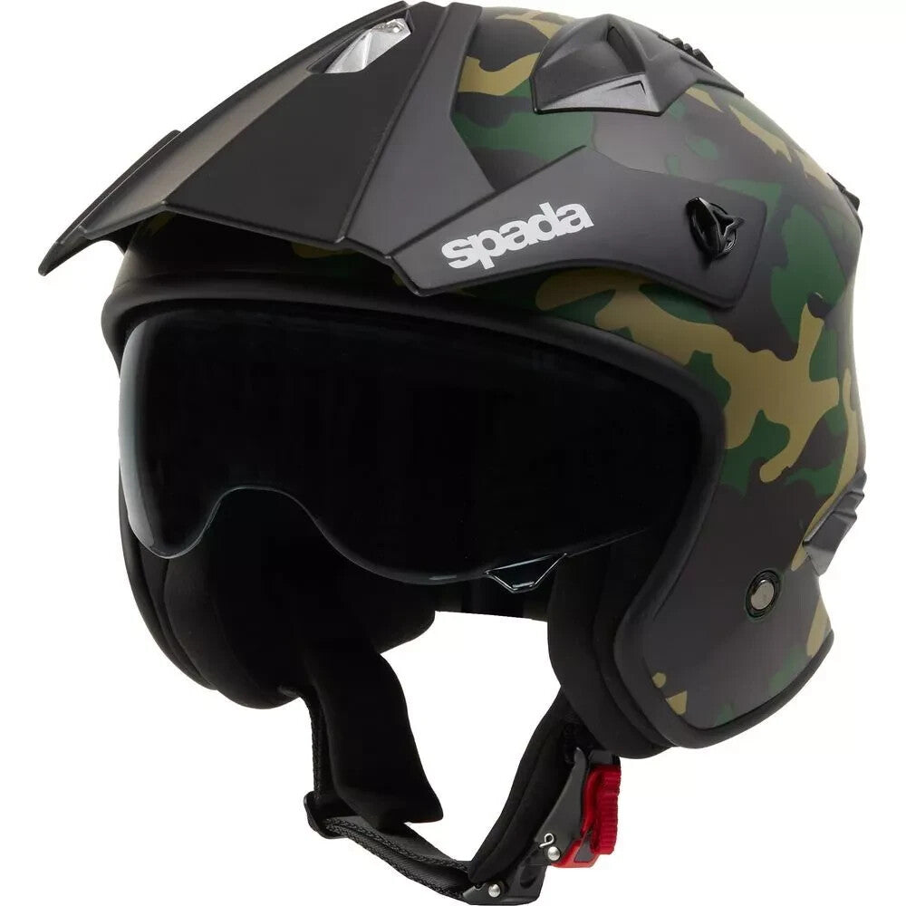Spada Storm 06 Convertible Street Fight Style Motorcycle Motorbike Helmet Camo