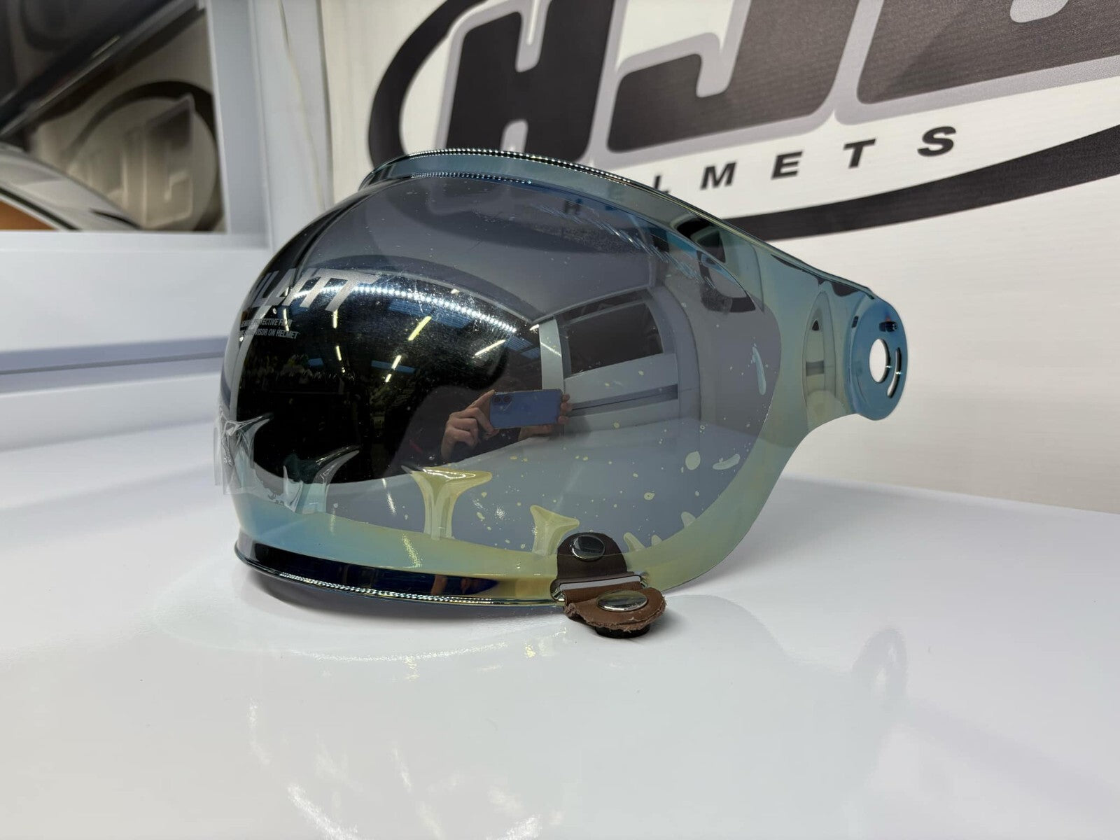 Ex-Display Bell Bullitt Bubble Iridium Visor, Brown Tab P401-FS-JH Helmet Visor