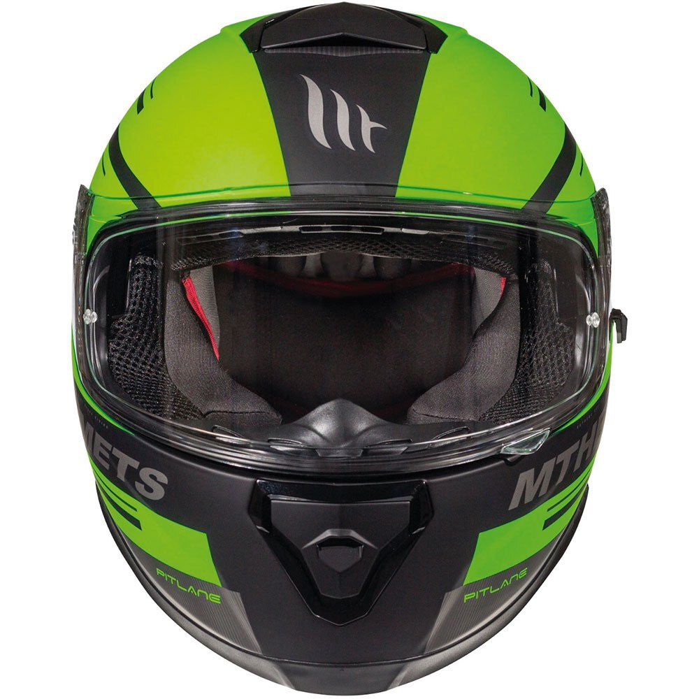 MT Thunder 3 SV Pitlane Motorcycle Motorbike Full Face Helmet Matt Green Black
