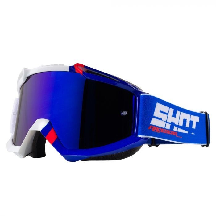 Shot Iris Sound Blue/Red Glossy Motocross Goggles