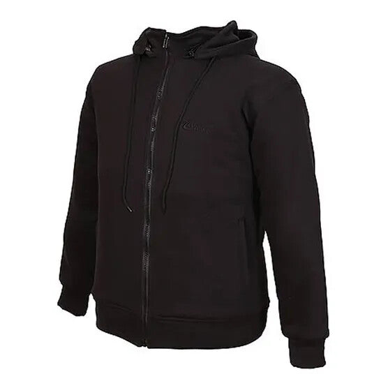 Weise Stealth CE AA Armoured Zip Front Motorcycle Motorbike Hoodie - Black