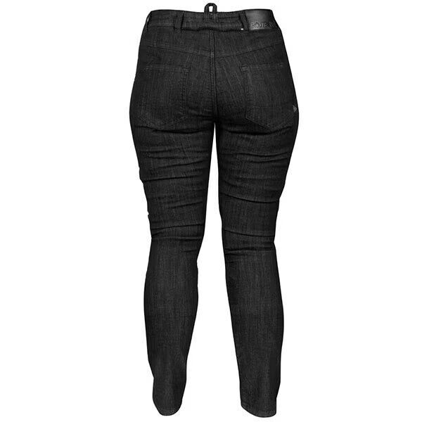 Route One Ladies Trinity Stretch Aramid Motorcycle Motorbike Jeans - Black