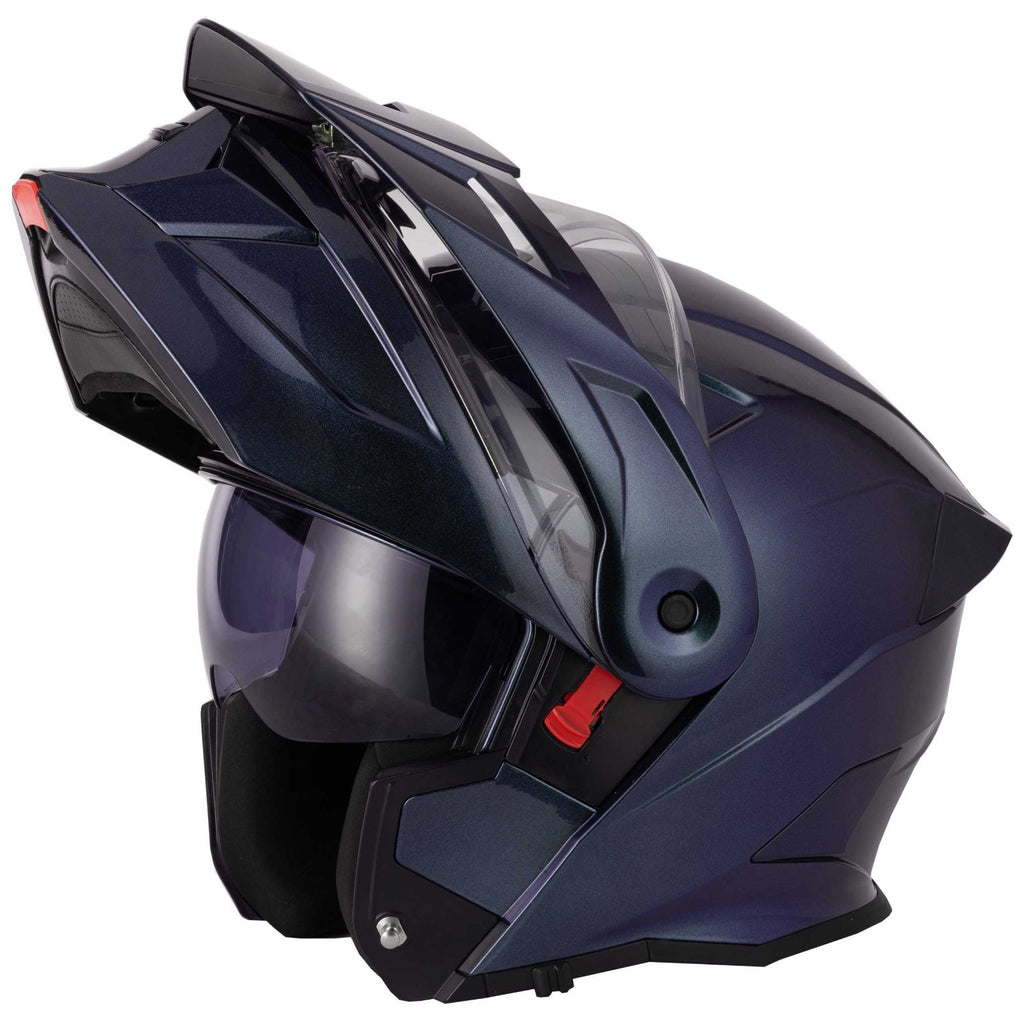 VCAN H276 Gradient Green Purple Flip Front ECE 2206 Motorcycle Motorbike Helmet