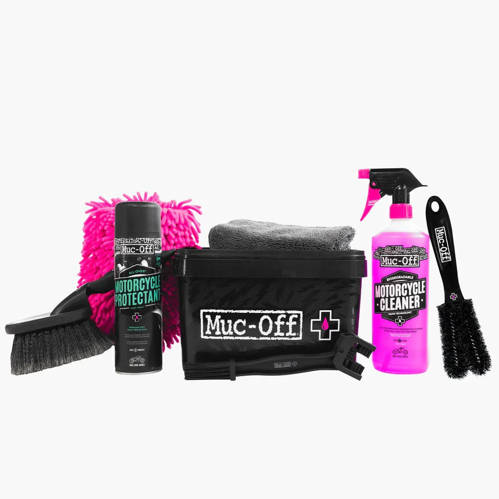 Muc-Off 8 in 1 Motorcycle Motorbike Cleaning Care Kit Ideal Stocking Filler