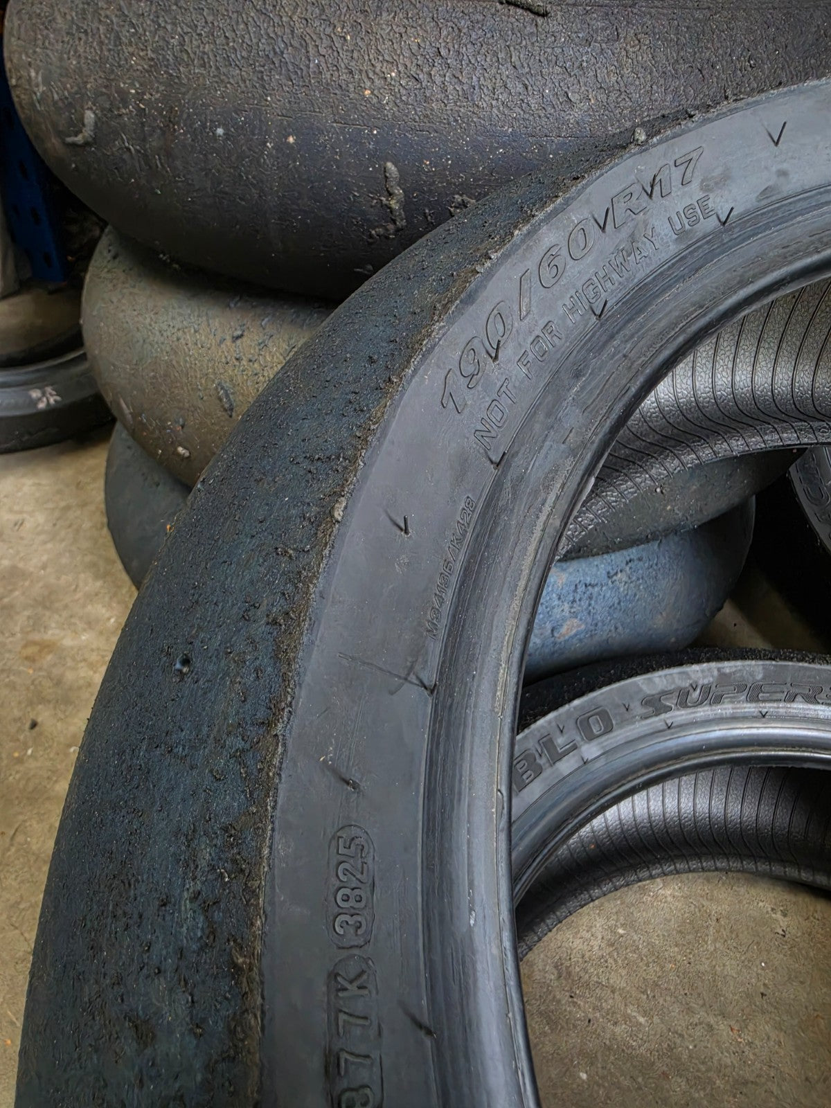 Pirelli Diablo Superbike SC0 190/60-17 Used BSB Scrub Motorcycle Tyre - SR20