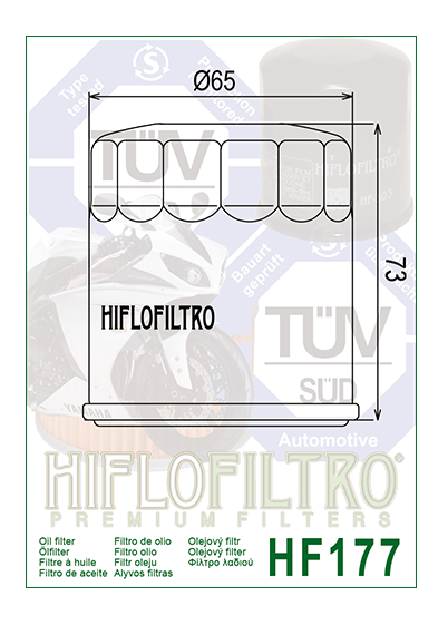 Hiflo Filtro HF177 Motorcycle Motorbike Oil Filter Replaces Buell 63806-00Y
