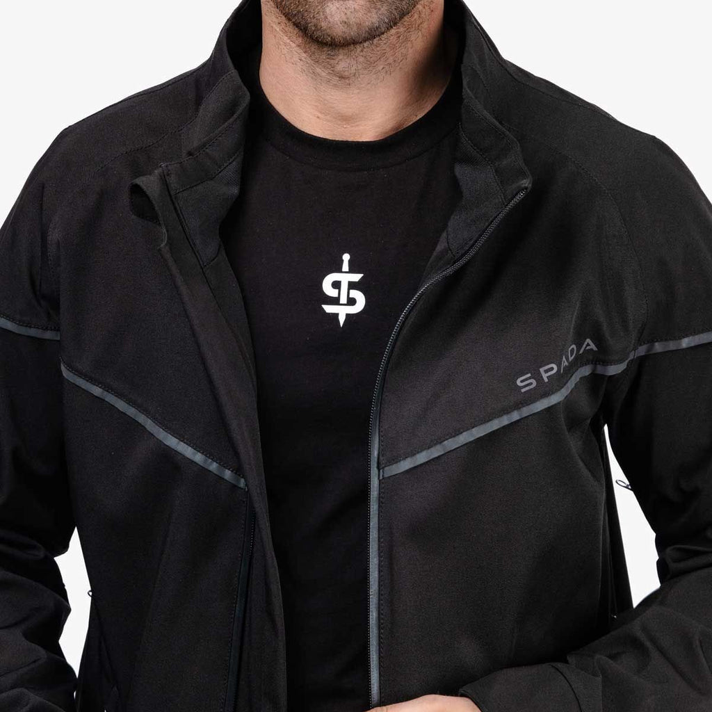 Spada Dash CE Mens Waterproof Light Motorcycle Motorbike Jacket Stealth Black