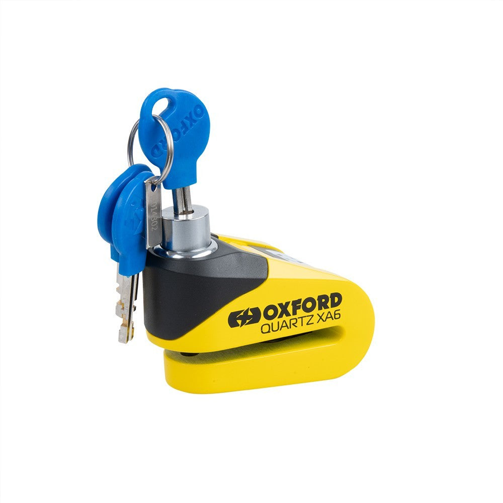 Oxford Alpha XA14 Ultimate Heavy Duty Alarm Disc Lock 14mm pin Brushed Yellow
