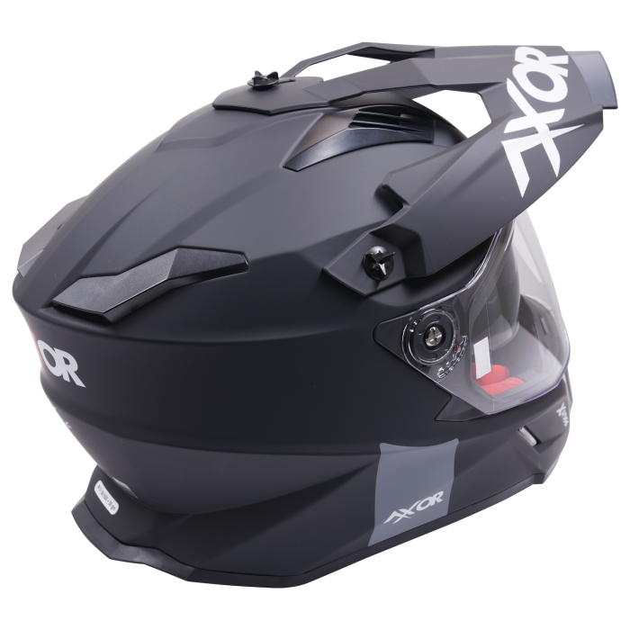 Axor X-Cross Adventure Full Face Motorcycle Motorbike Helmet - Matt Black
