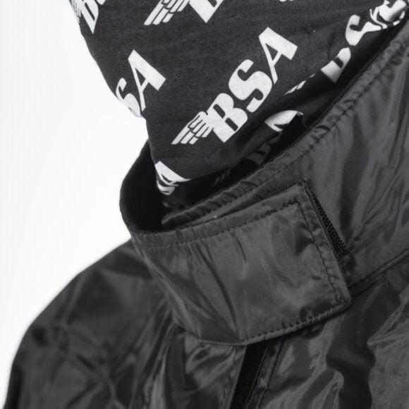 BSA Waterproof Motorcycle Motorbike Over Jacket - Black