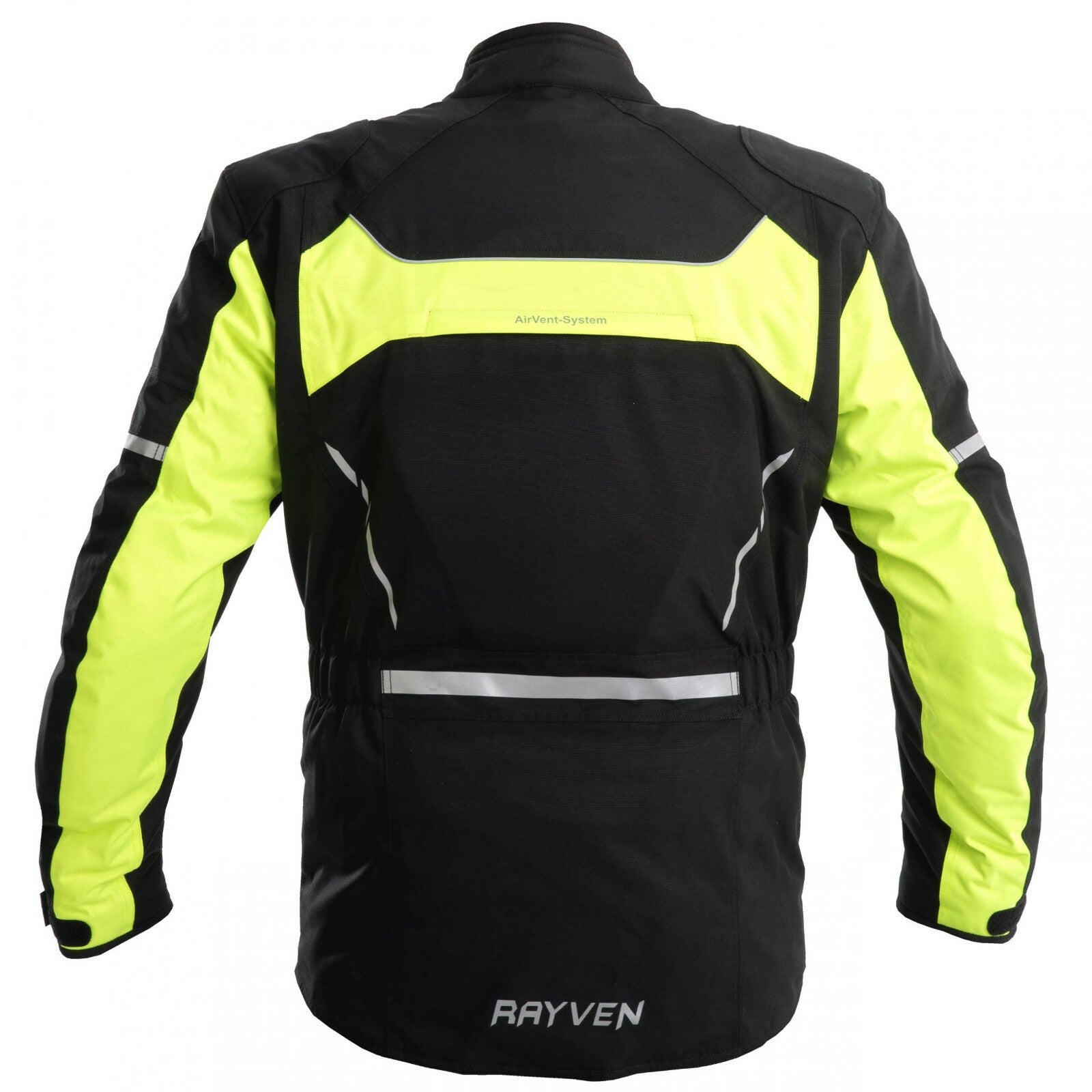 Rayven Scotty Waterproof CE Approved Motorcycle Motorbike Jacket - Black Fluo