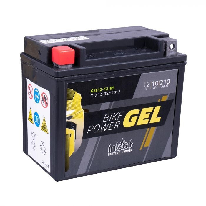 intAct YTX12-BS Gel Bike-Power Motorcycle Motorbike Factory Activated Battery