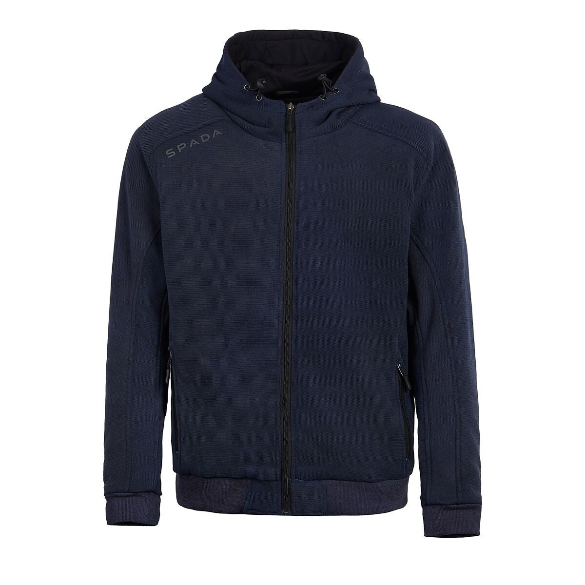 Spada Blade Zip Front CEAA Motorcycle Motorbike Armoured Hoodie Turbulence Navy