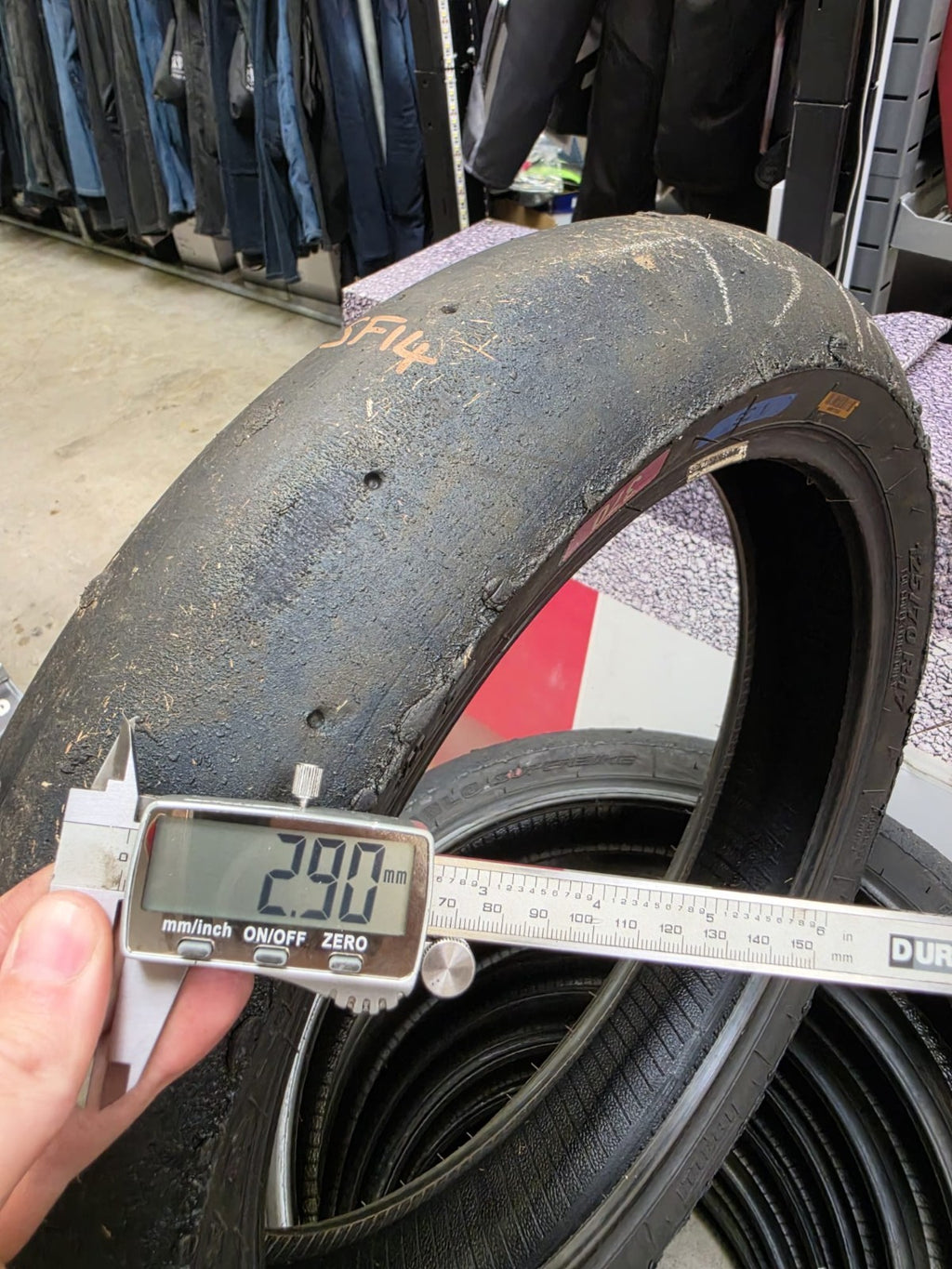 Pirelli Diablo Superbike SC1 125/70-17 Used BSB Scrub Motorcycle Tyre - SF14