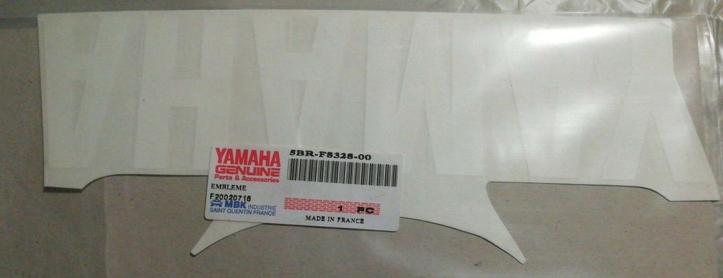Genuine White Yamaha Sticker Decal Emblem YQ100 / YQ50 AEROX 00-12, 5BR-F8328-00