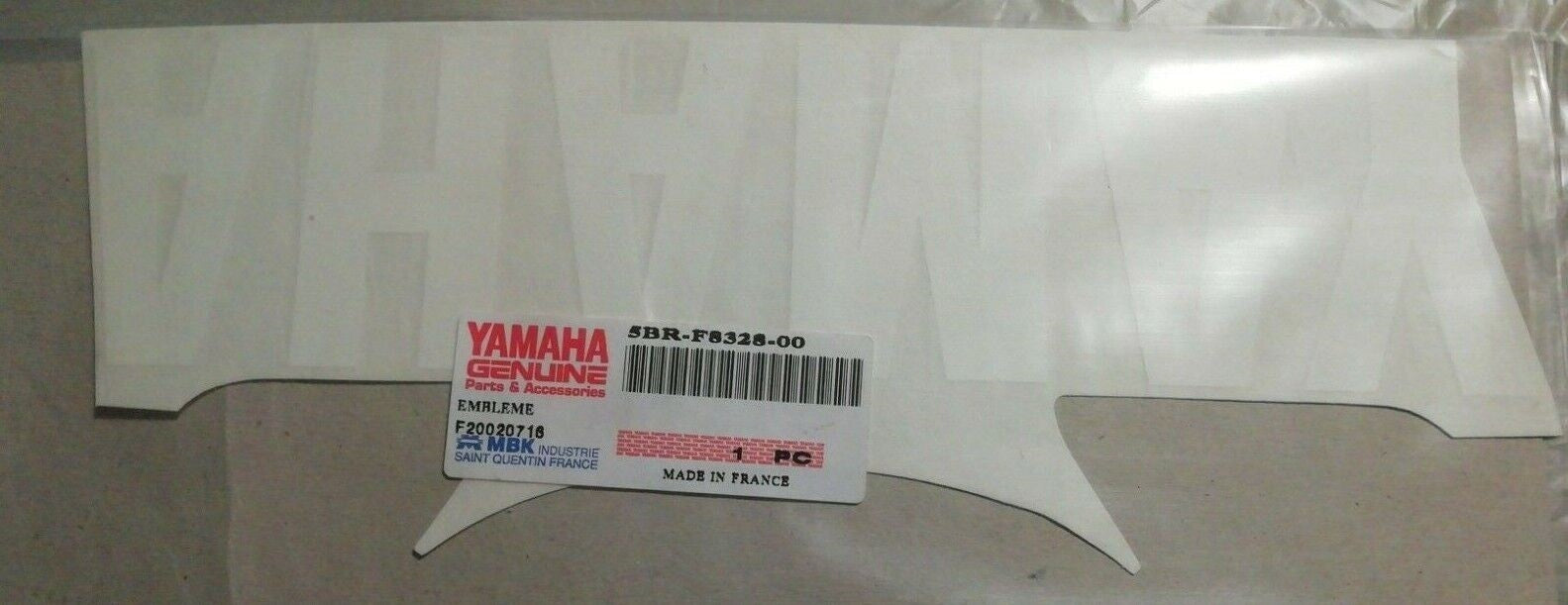 Genuine White Yamaha Sticker Decal Emblem YQ100 / YQ50 AEROX 00-12, 5BR-F8328-00