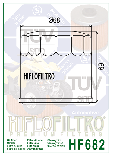 Hiflo Filtro HF682 Motorcycle Motorbike Oil Filter CFMoto 450MT NK SR S 650NK
