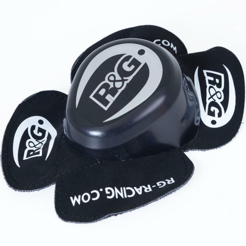 R&G Aero Black Pair of Motorcycle Motorbike Knee Sliders Road Race Track Day