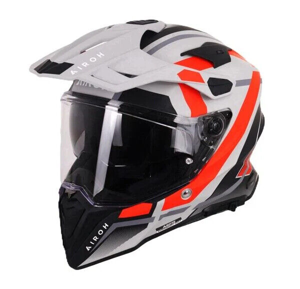 Airoh Commander 2 Adventure ECE 22.06 Carbon Motorcycle Helmet Orange/Grey Matt