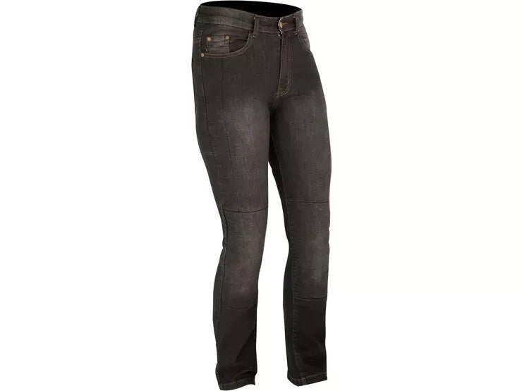 Weise Tundra Armoured Aramid Denim Womens CE Motorcycle Motorbike Jeans - Black