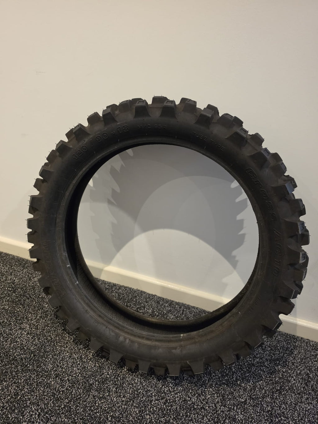 120-90-18 part worn Motorcross tyre Michelin Cross AC10