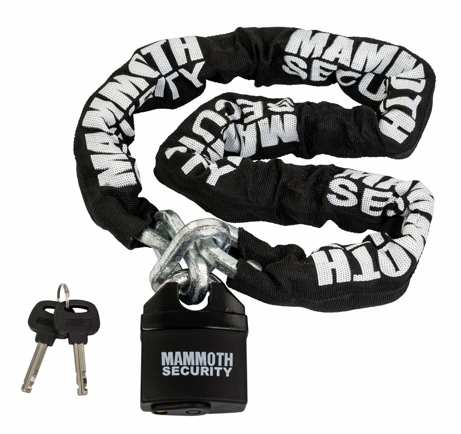 Mammoth Lock And Chain 10mm x 1.2m Motorcycle Motorbike Chain Lock