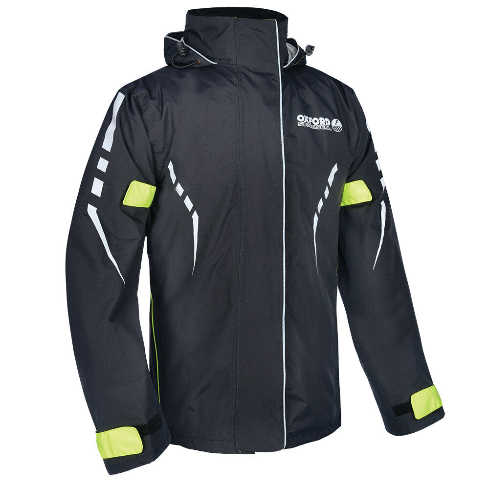 Oxford Stormseal Waterproof Motorcycle Motorcycle Over Jacket Black / Fluo