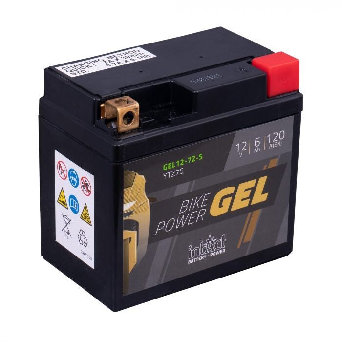 intAct YTZ7-S Gel Bike-Power Motorcycle Motorbike Factory Activated Gel Battery